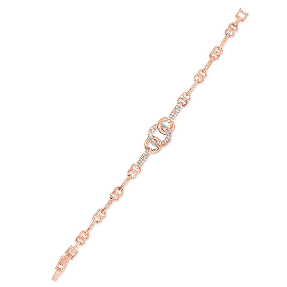 Channel Rose Gold Multi Circles Bracelet